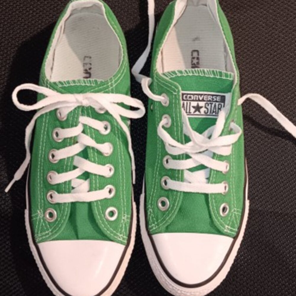 Green Converse Canvas Sneakers Size 7